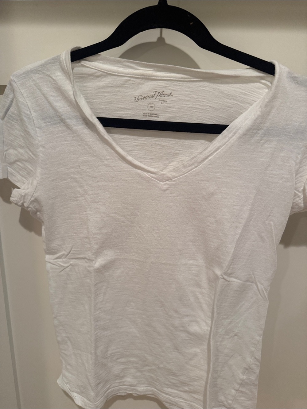 Universal thread, white cot, T-shirt, extra small